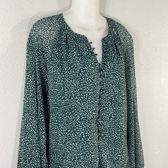 Joie Green Arctic Animal Spot Balloon Long Sleeve Dress XXL RR8 - Picture 6 of 13